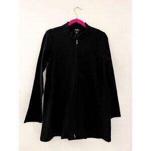 Eileen‎ Fisher Black Duel Full Zip Jacket Size Medium